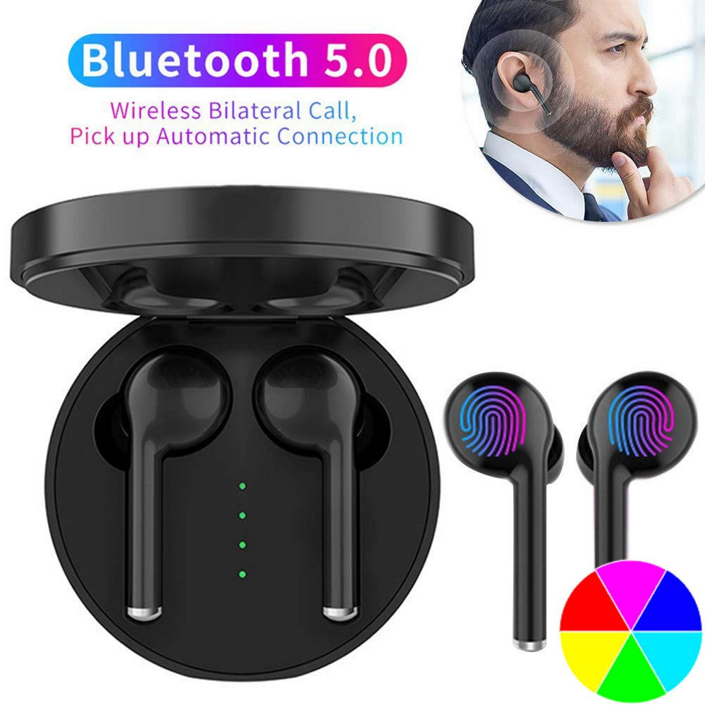 Wireless Bluetooth 5.0 Stereo Earbuds with Built In Microphone and Charging Box