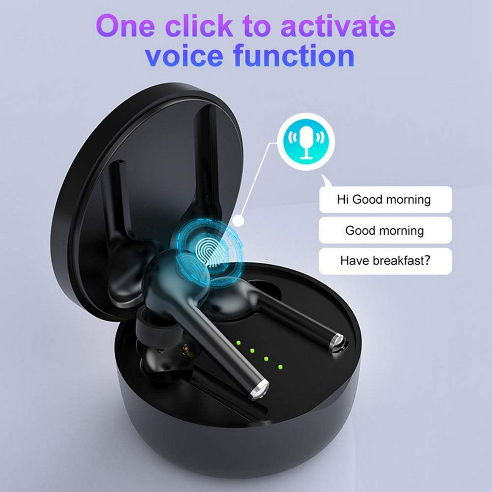 Wireless Bluetooth 5.0 Stereo Earbuds with Built In Microphone and Charging Box