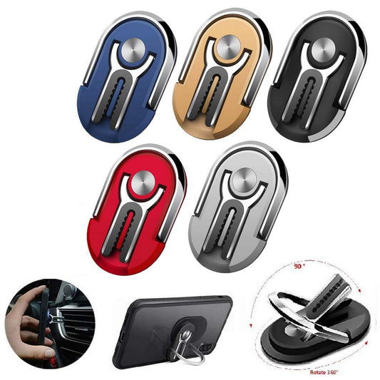 1 Pack 360 Degree Rotation Multipurpose Car Mobile Phone Holder with Phone Ring Holder