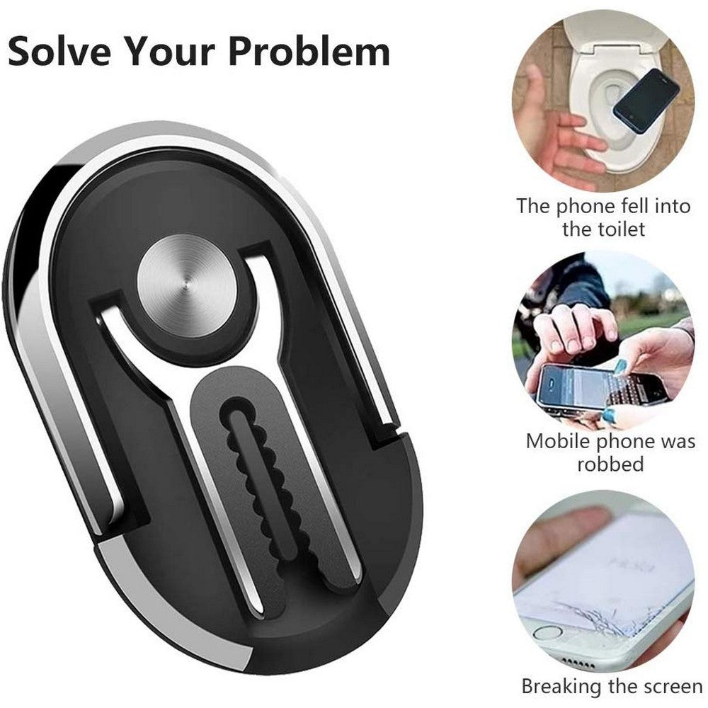 1 Pack 360 Degree Rotation Multipurpose Car Mobile Phone Holder with Phone Ring Holder